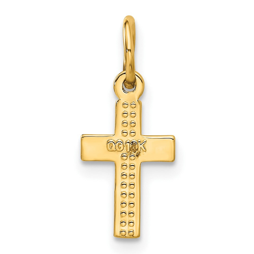 14K Gelbgold Winzig Kreuz Charm