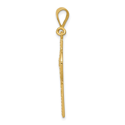 14K Gelbgold Keltisches Kreuz Anhänger