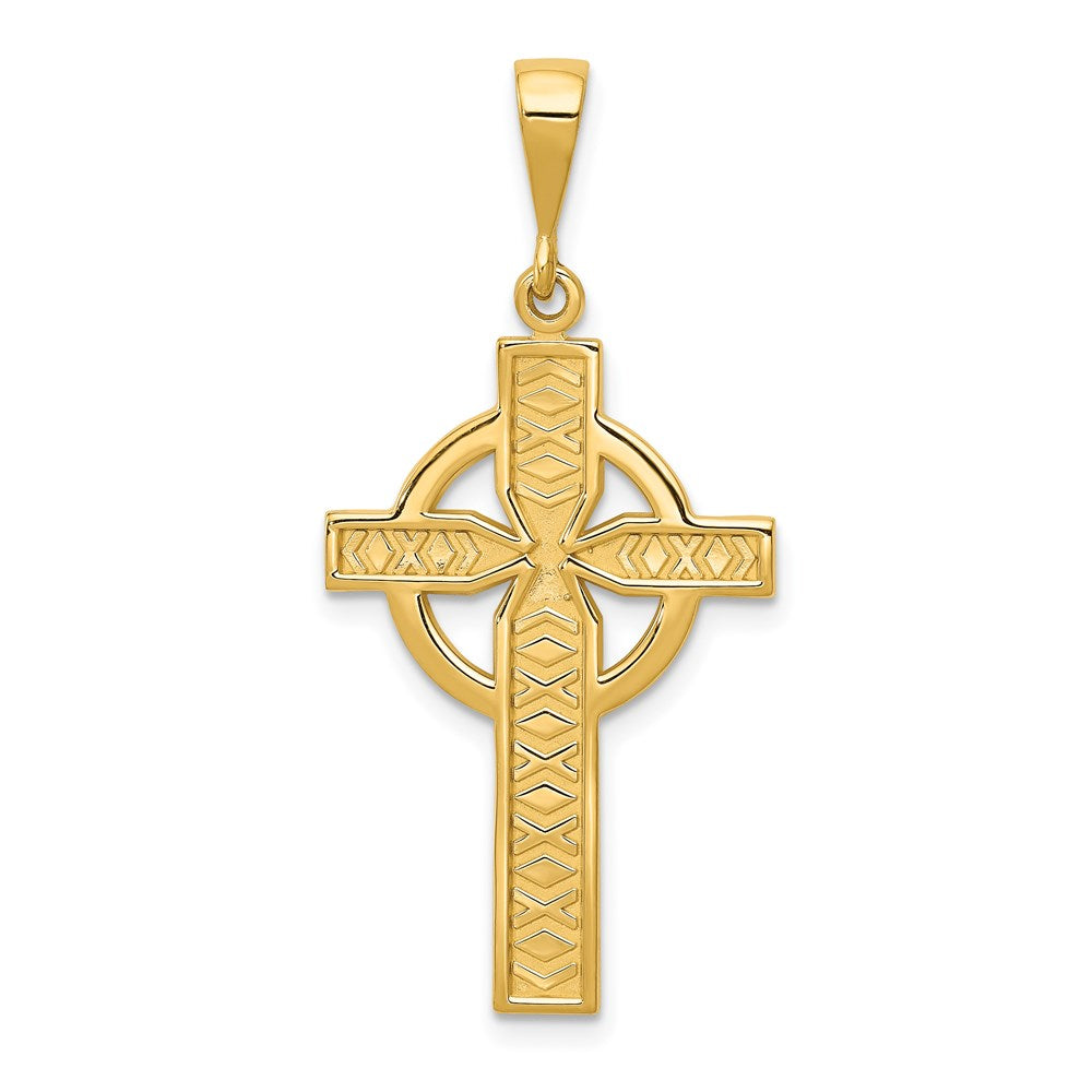 14K Gelbgold Keltisches Kreuz Anhänger