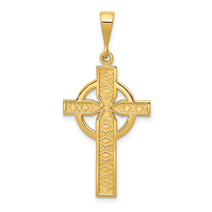 14K Gelbgold Keltisches Kreuz Anhänger
