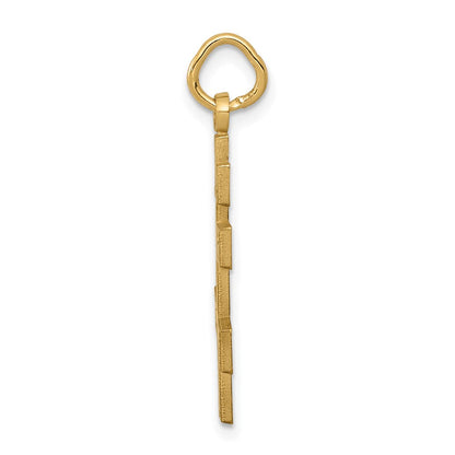 14K Gelbgold Eastern Orthodox Kreuz Charm
