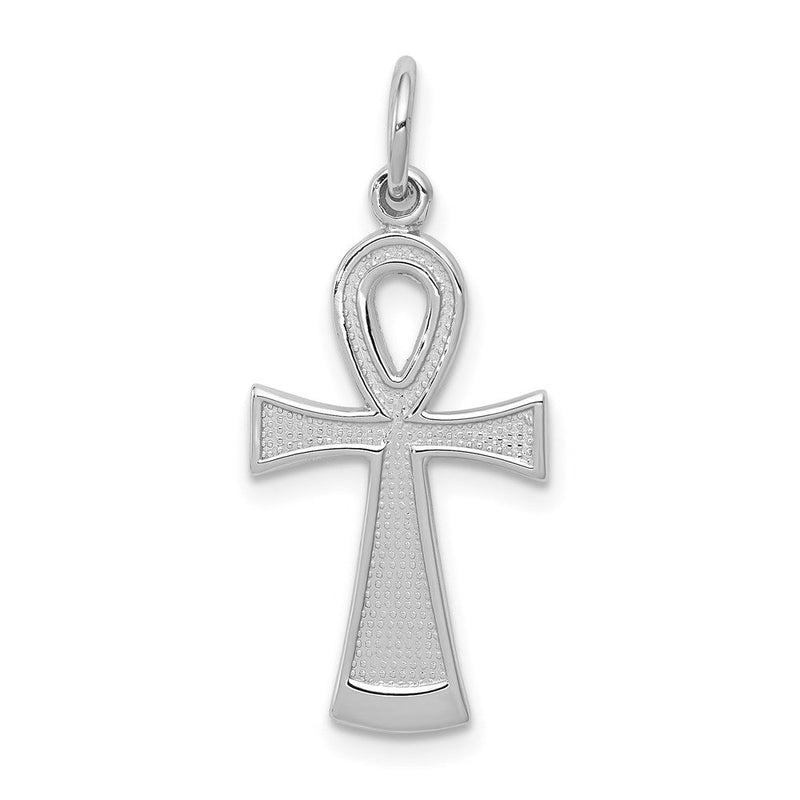14K Weißgold Ankh Kreuz Anhänger