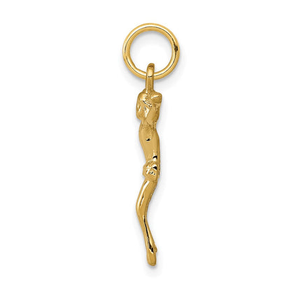 14K Gelbgold Corpus Charm