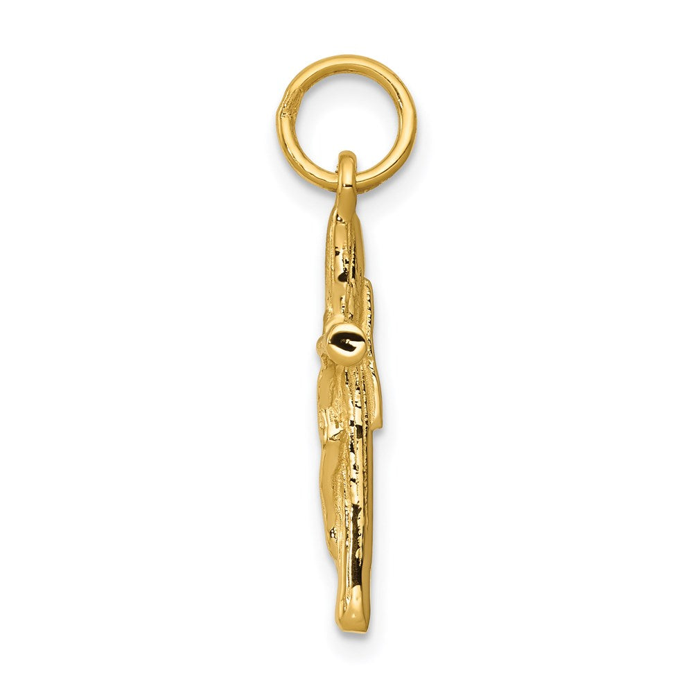 14K Gelbgold Kruzifix Charm