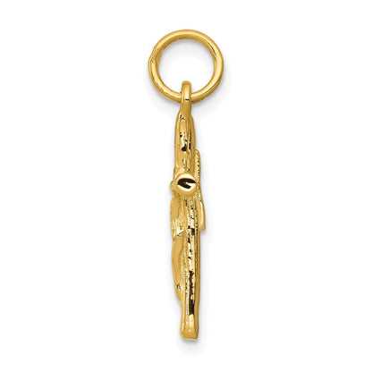 14K Gelbgold Kruzifix Charm