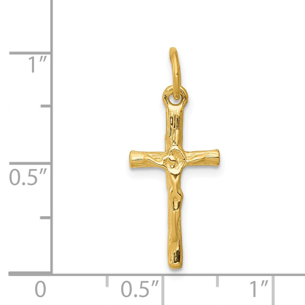 14K Gelbgold Kruzifix Charm