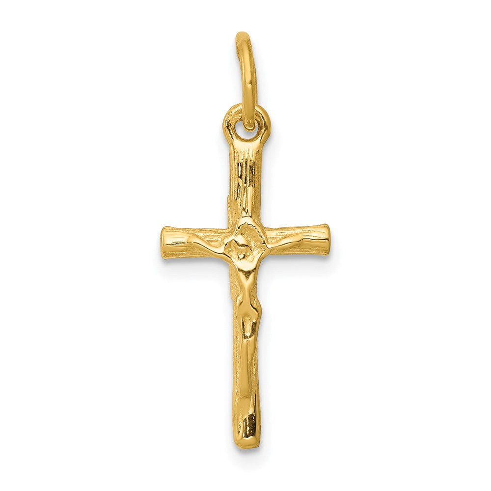14K Gelbgold Kruzifix Charm