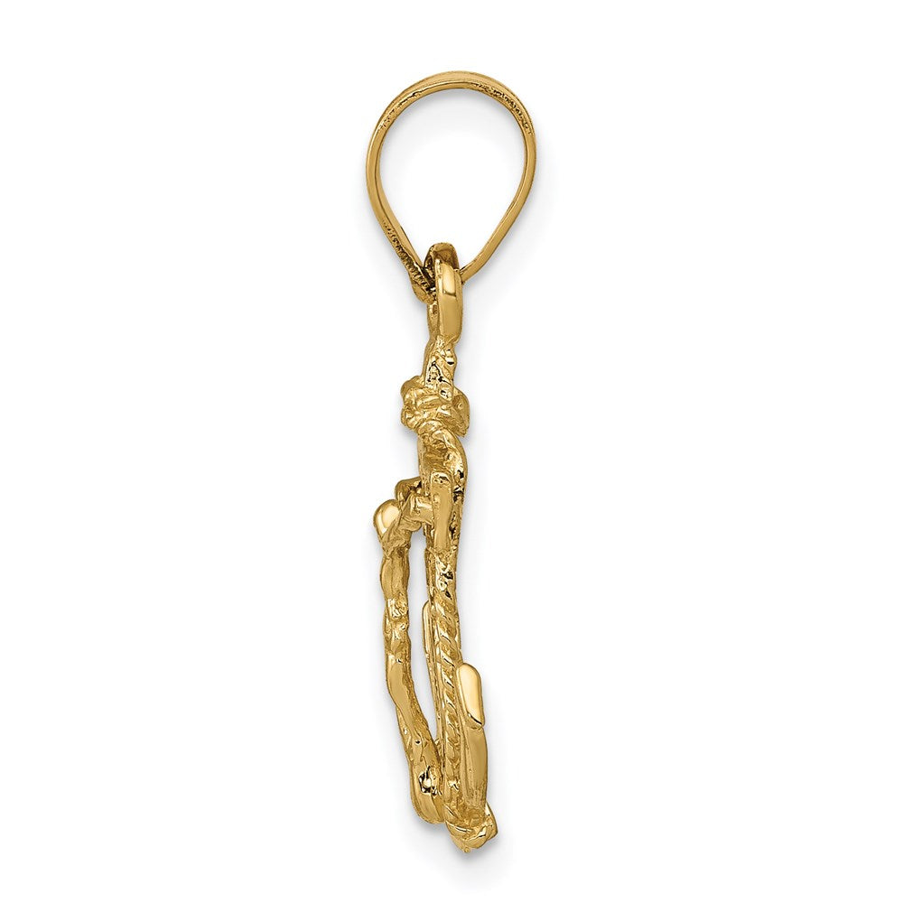 14K Gelbgold Mariners Kreuz Anhänger