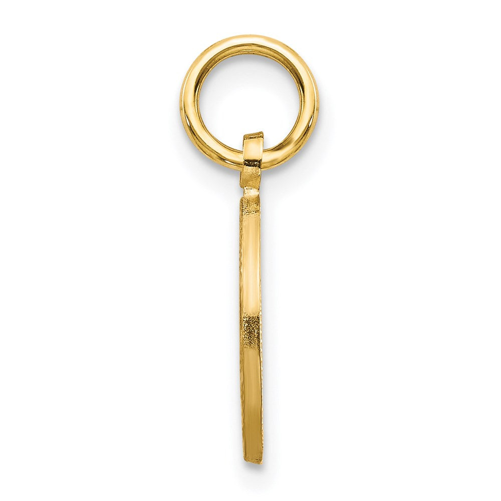 14K Gelbgold Massiv Poliert Stern Of David Charm