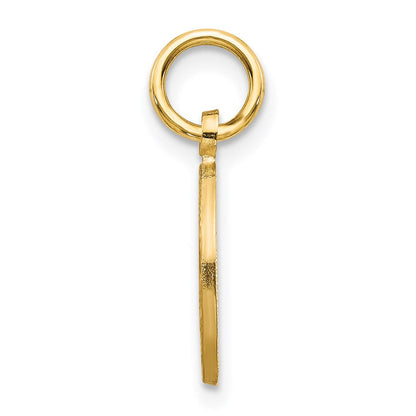 14K Gelbgold Massiv Poliert Stern Of David Charm