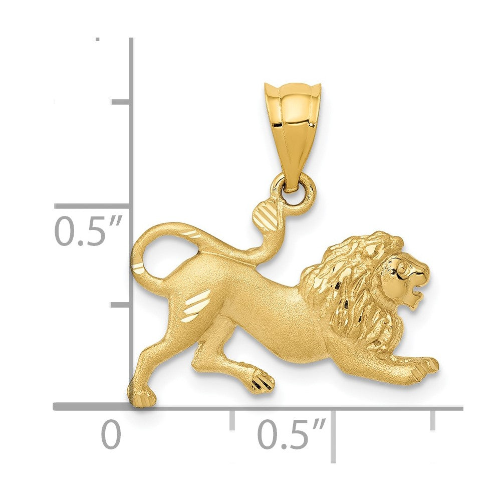 14K Gelbgold Löwe-Charm