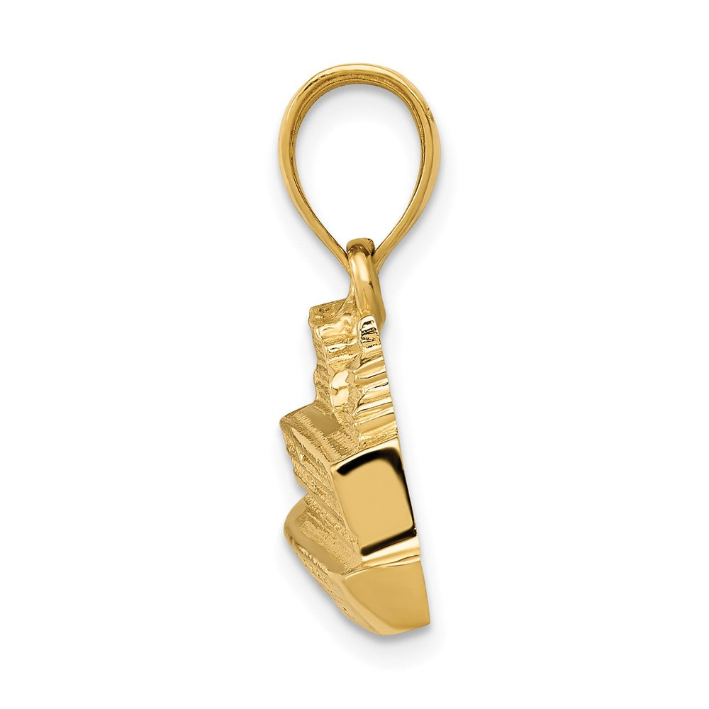 14K Gelbgold Kreuzfahrtschiff-Charm