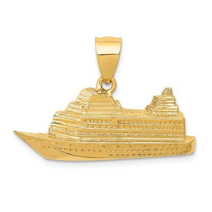 14K Gelbgold Kreuzfahrtschiff-Charm