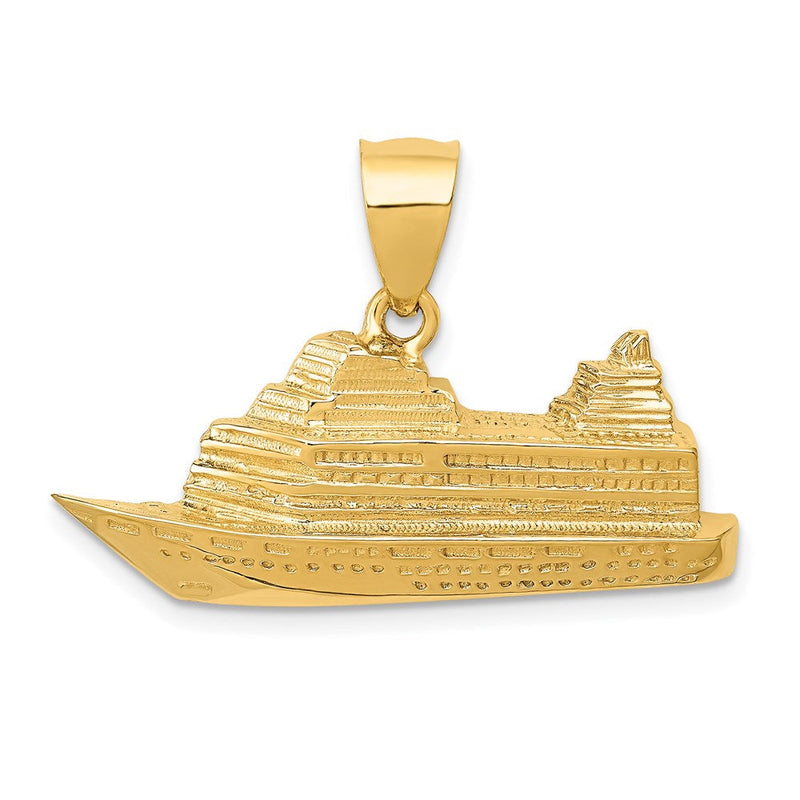 14K Gelbgold Kreuzfahrtschiff-Charm