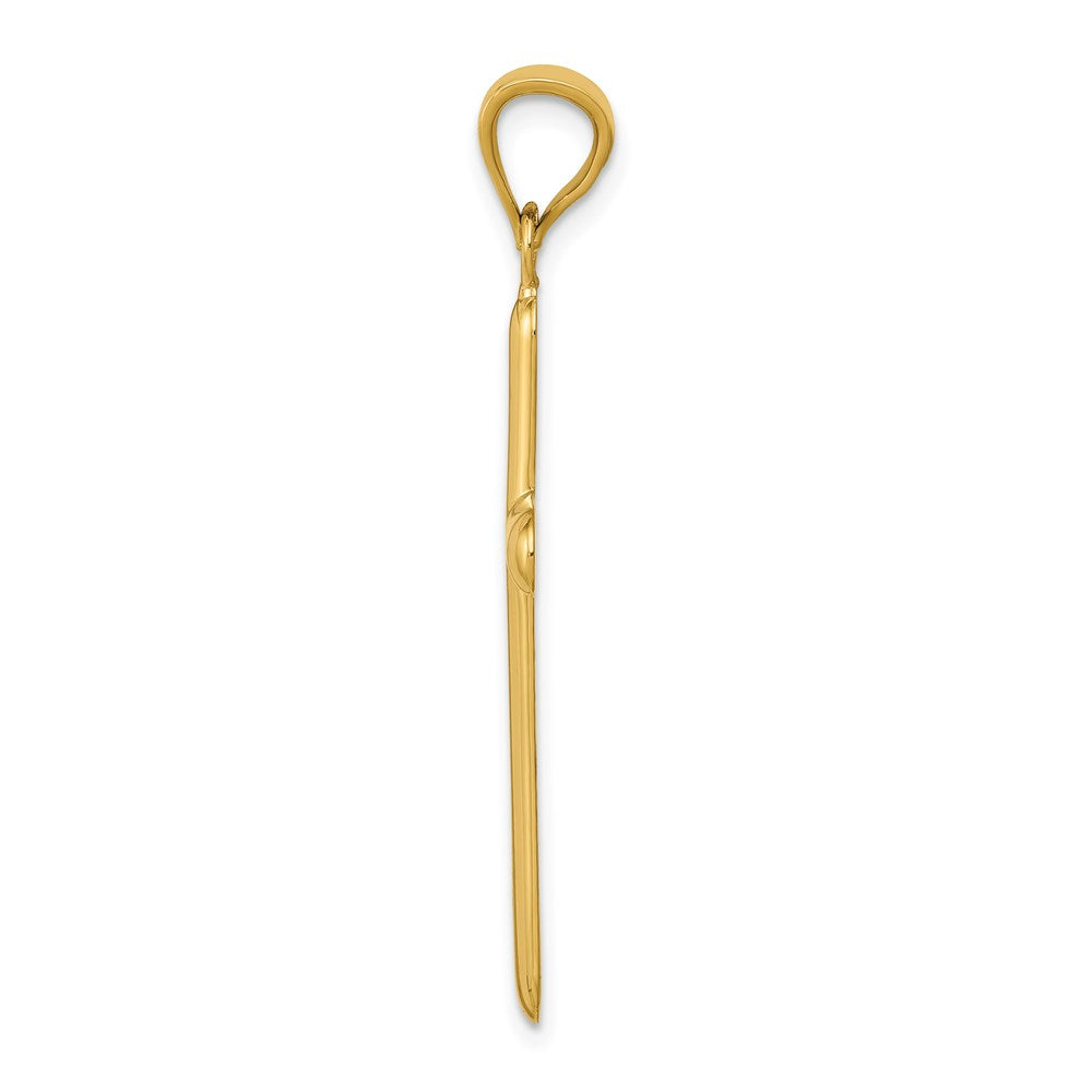 14K Gelbgold Poliertes Kreuz Anhänger** Alternative, sprachlich noch natürlicher: **14K Gelbgold Kreuzanhänger, poliert