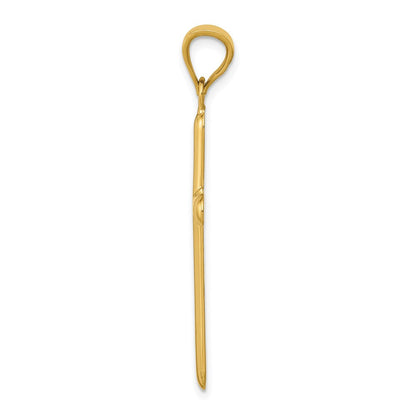 14K Gelbgold Poliertes Kreuz Anhänger** Alternative, sprachlich noch natürlicher: **14K Gelbgold Kreuzanhänger, poliert