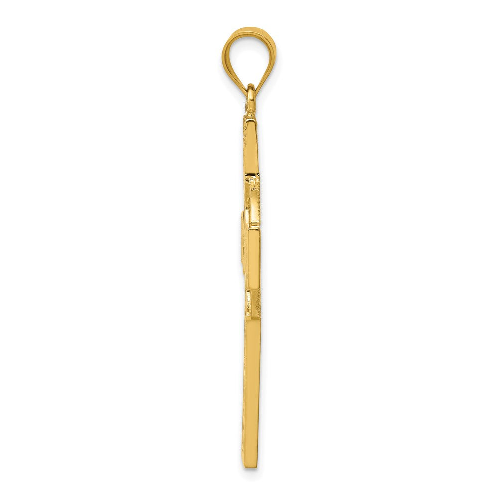 14K Gelbgold Keltisches Kreuz Anhänger