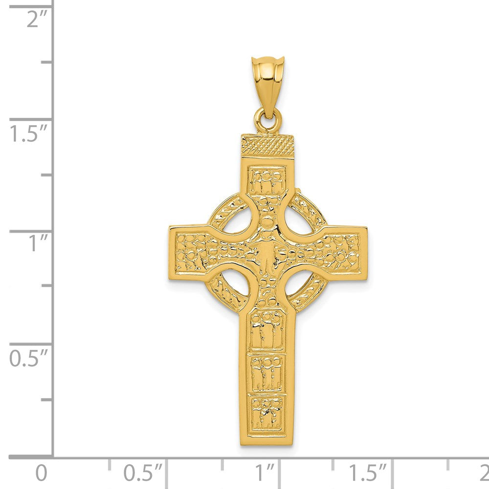 14K Gelbgold Keltisches Kreuz Anhänger