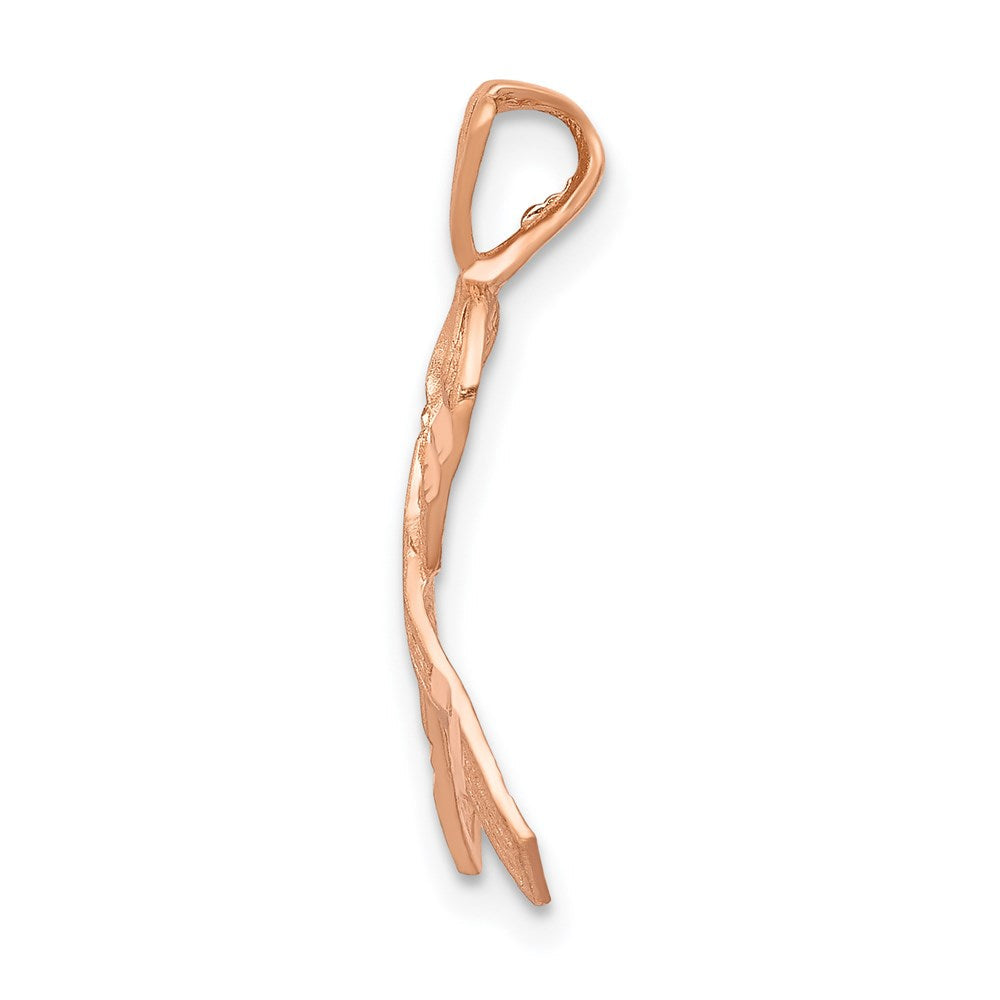 14K Roségold Diamantiert Bewusstsein Anhänger