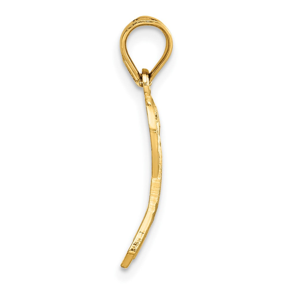 14K Gelbgold Diamantiert Bewusstsein Anhänger