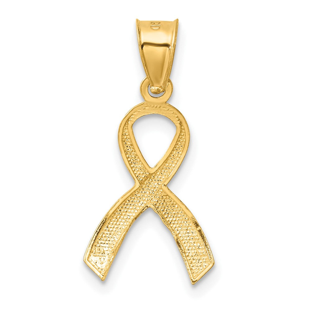 14K Gelbgold Diamantiert Bewusstsein Anhänger