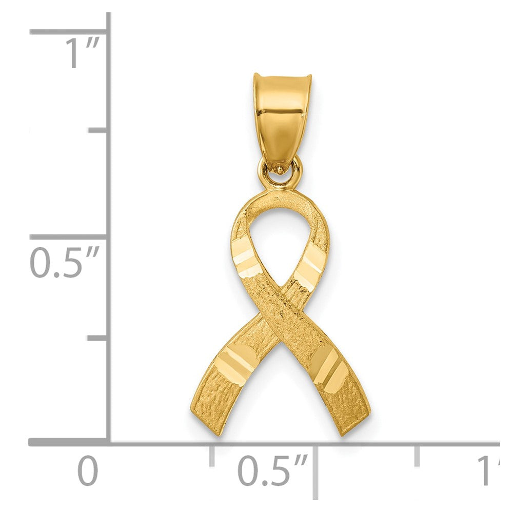 14K Gelbgold Diamantiert Bewusstsein Anhänger