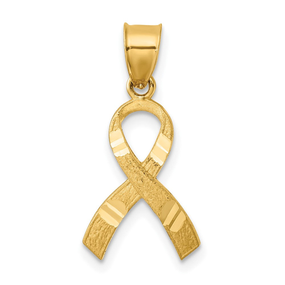 14K Gelbgold Diamantiert Bewusstsein Anhänger