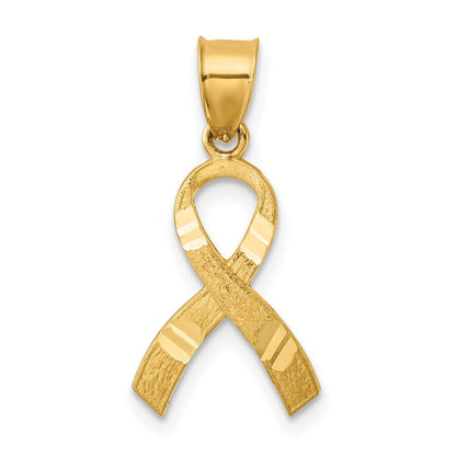 14K Gelbgold Diamantiert Bewusstsein Anhänger