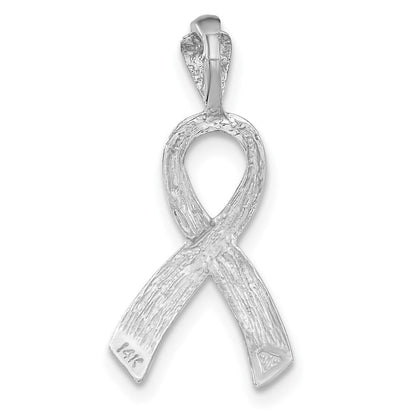 14K Weißgold Diamantiert Bewusstsein Anhänger