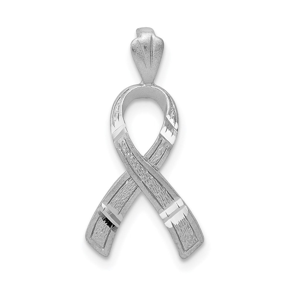 14K Weißgold Diamantiert Bewusstsein Anhänger