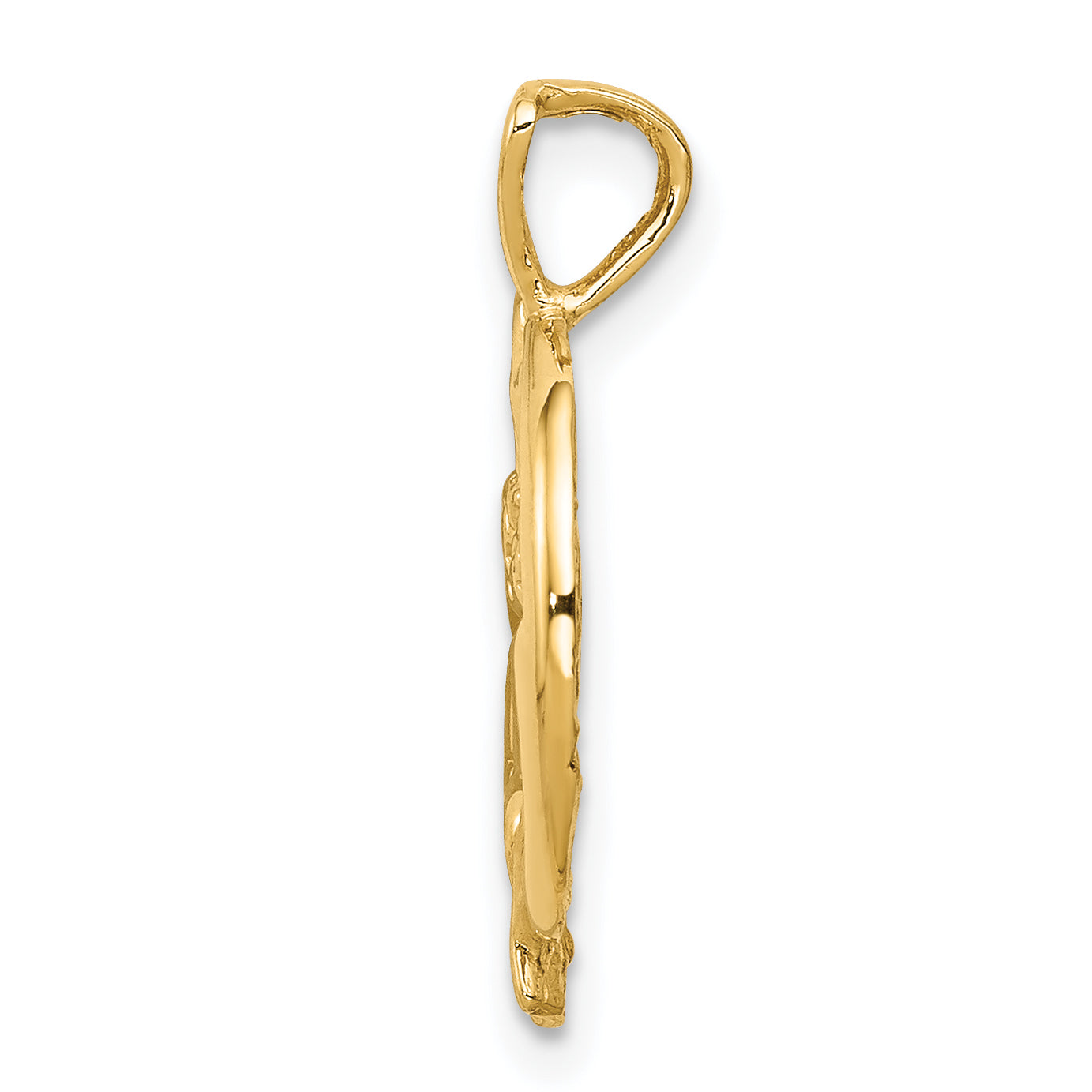 14K Gelbgold Engel, Mond und Stern Anhänger