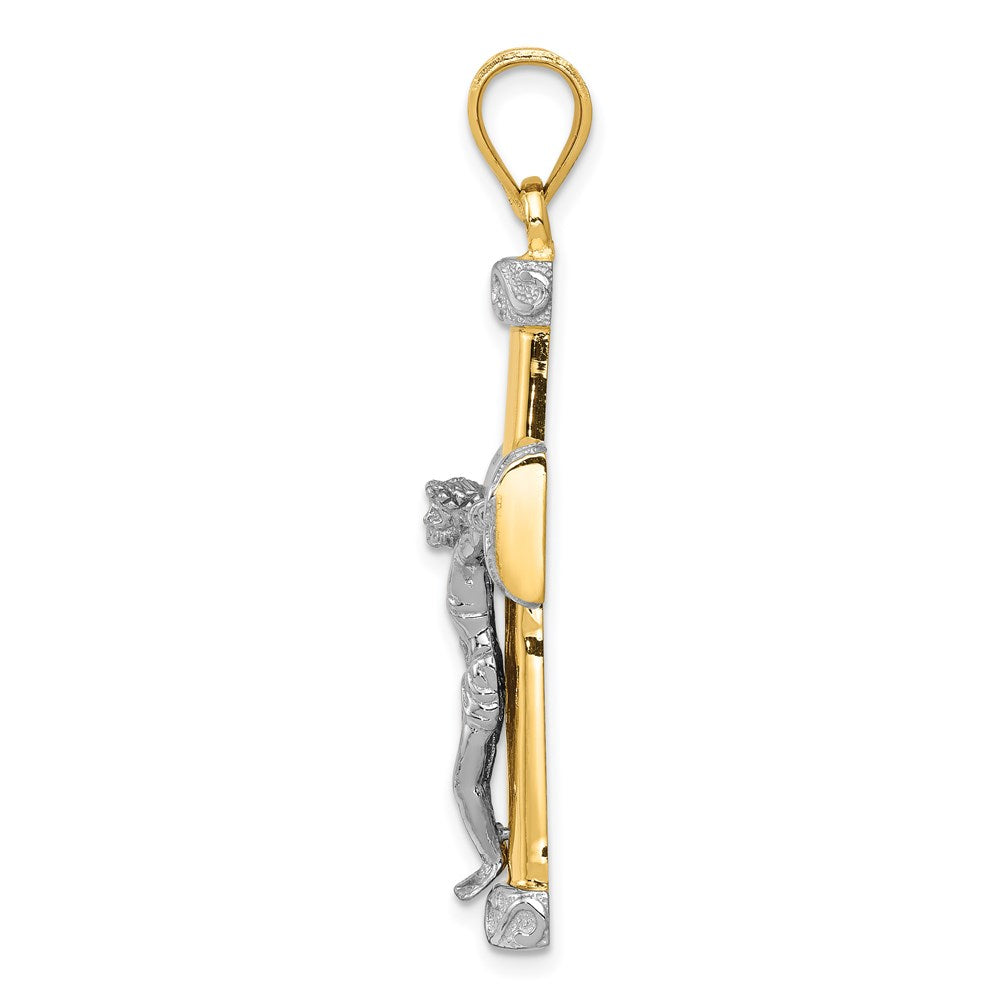 14K Bicolor Gold Kruzifix-Anhänger