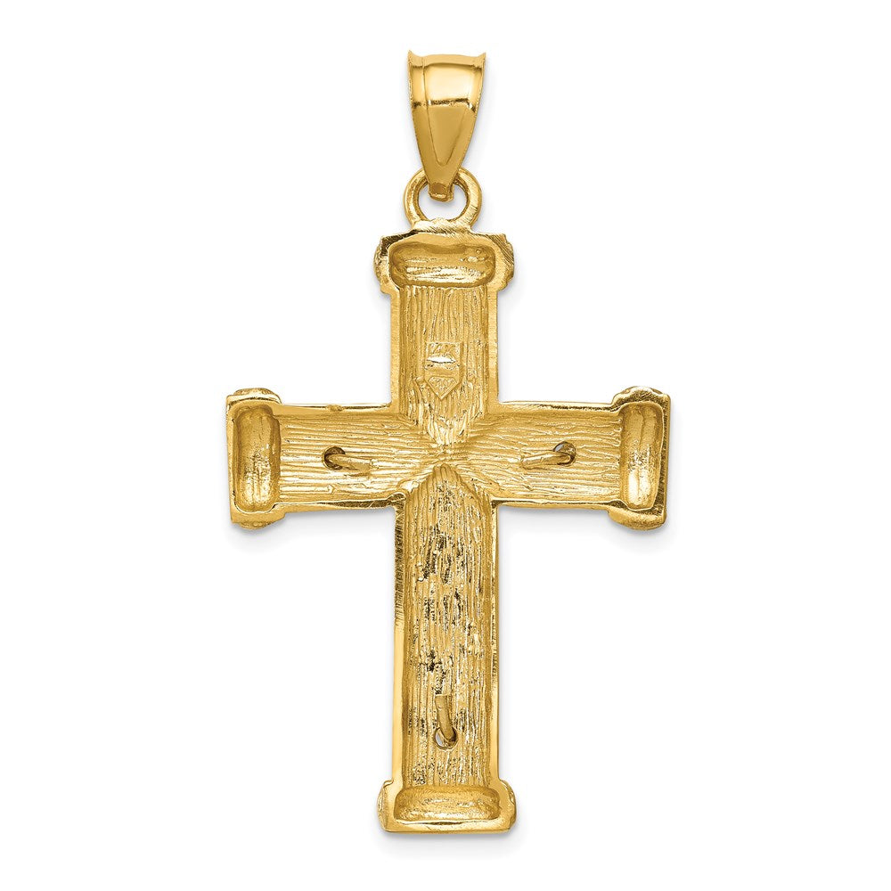 14K Bicolor Gold Kruzifix-Anhänger