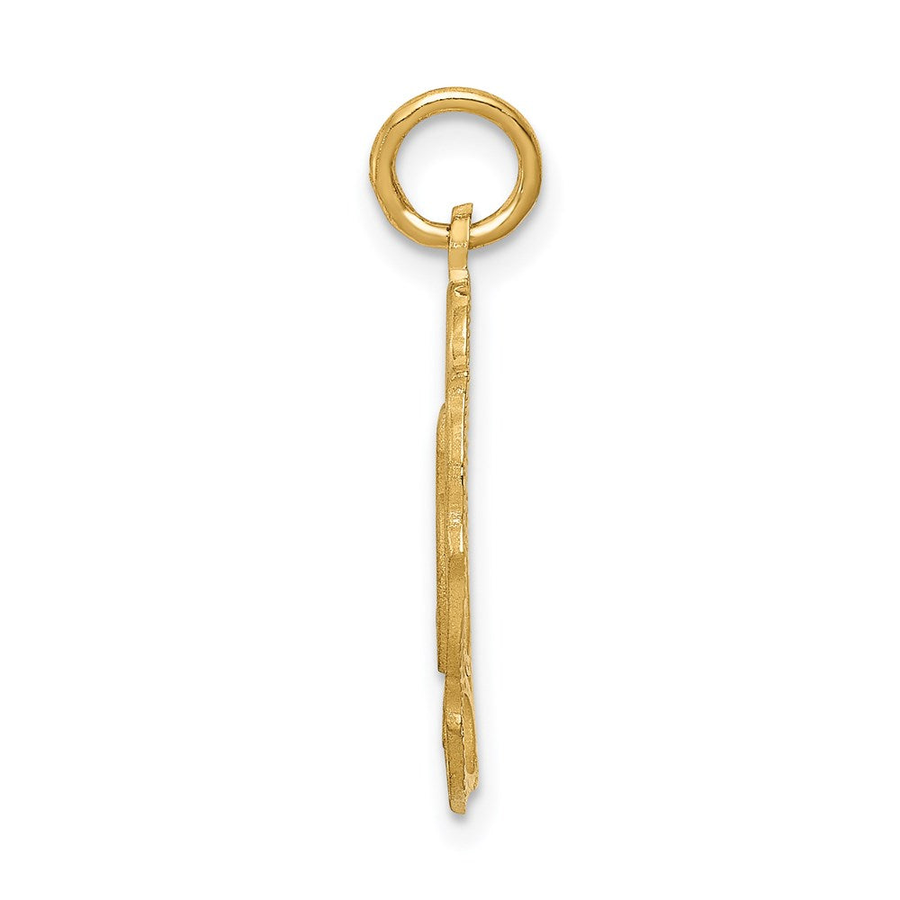 14K Gelbgold # 25 in Oval Anhänger