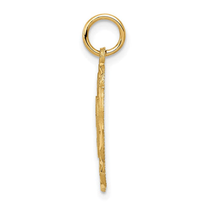 14K Gelbgold #50 in Oval Anhänger