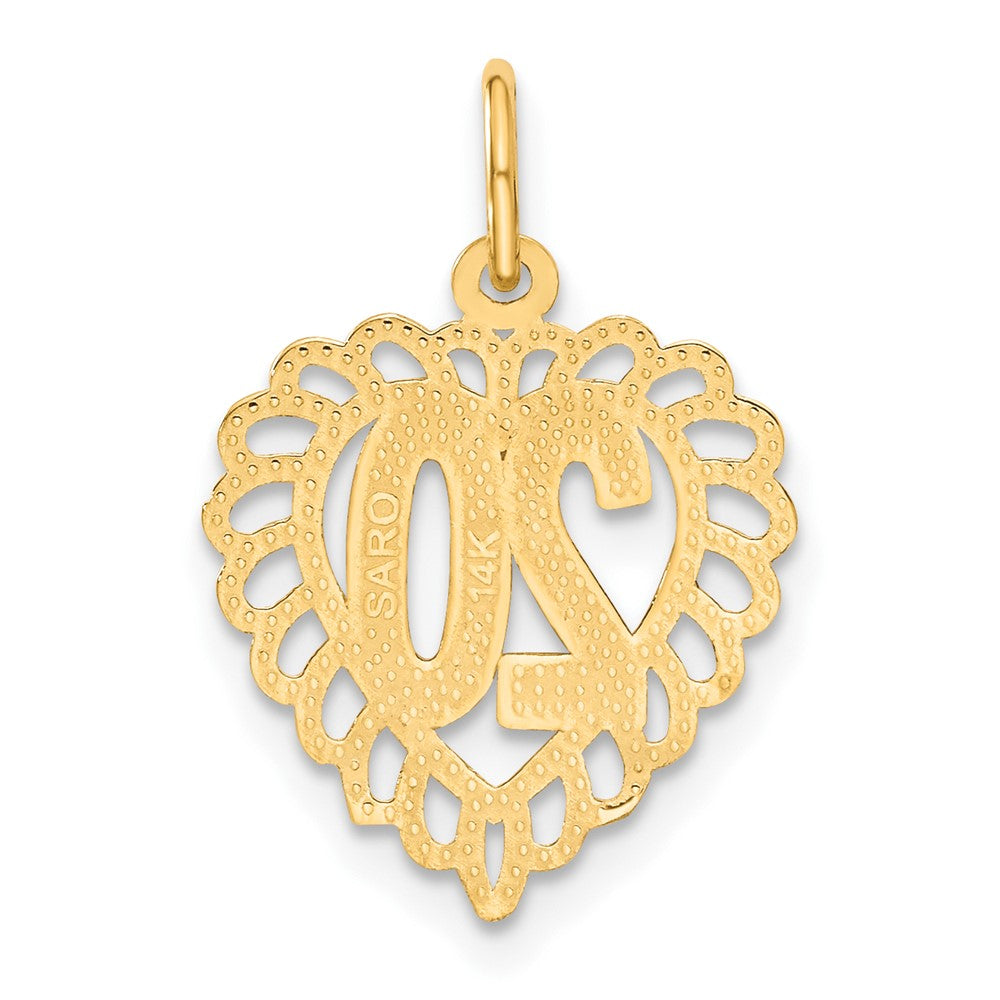 14K Gelbgold 20 in Herz Charm