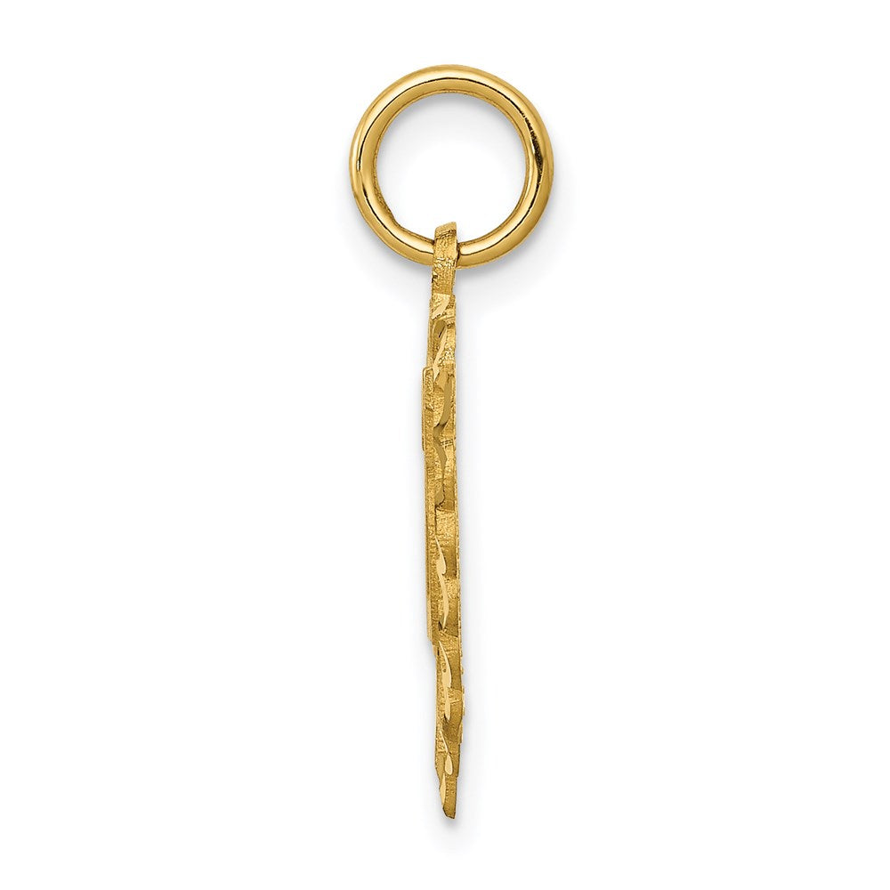 14K Gelbgold 25 in A Herz Charm