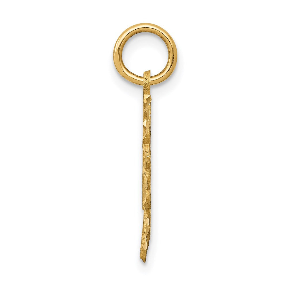 14K Gelbgold 21 in Herz Charm