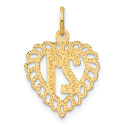 14K Gelbgold 21 in Herz Charm