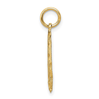 14K Gelbgold #16 in Oval Kreis Anhänger