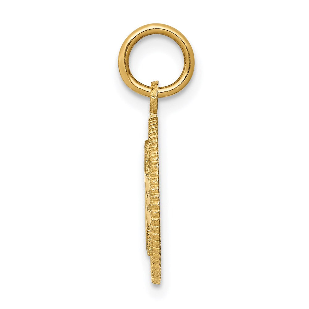 14K Gelbgold #21 in A Kreis Anhänger