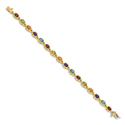 14K Gelbgold Anhänger mit Schachbrettschliff-Peridot und Diamant