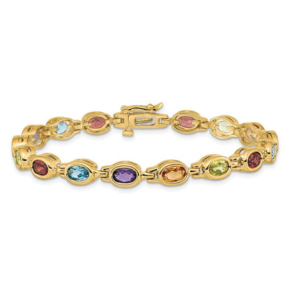 14K Gelbgold Anhänger mit Schachbrettschliff-Peridot und Diamant