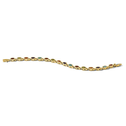 14K Gelbgold Anhänger mit Schachbrettschliff-Peridot und Diamant