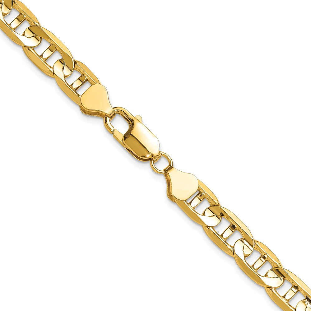 14K Gelbgold 8mm Konkav Anker Halskette