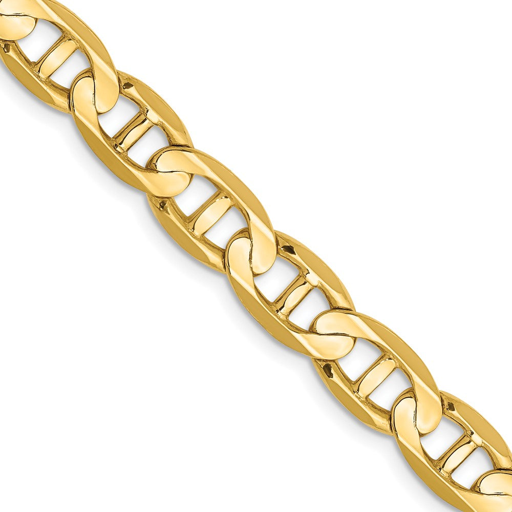 14K Gelbgold 8mm Konkav Anker Halskette