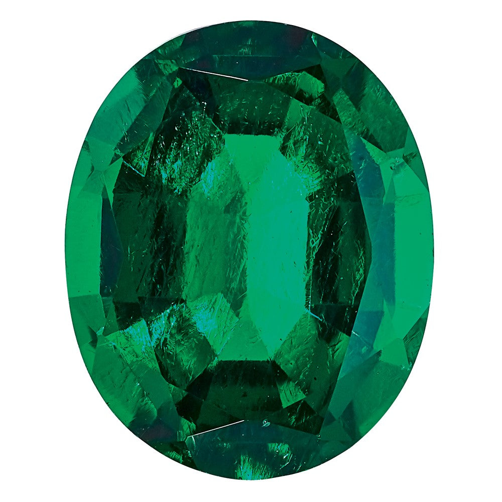 Edelstein Erzeugt Smaragd 5x3mm Oval
