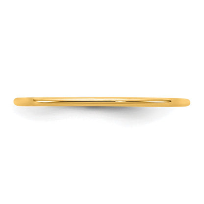 10K-Gelbgold-Ring 1 mm, Standard Komfortpassform, Größe 8