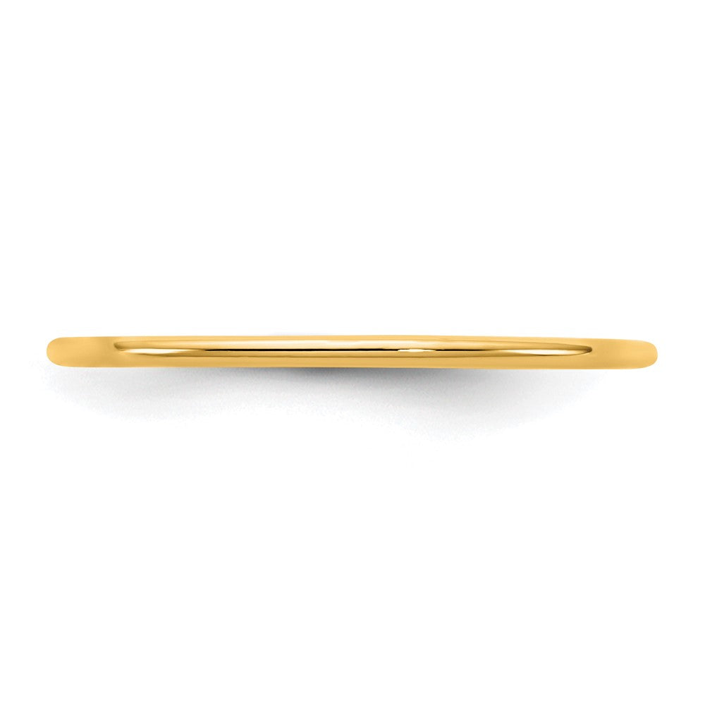 10K Gelbgold 10Ky 1mm Standard-Komfort-Ehering, Größe 12