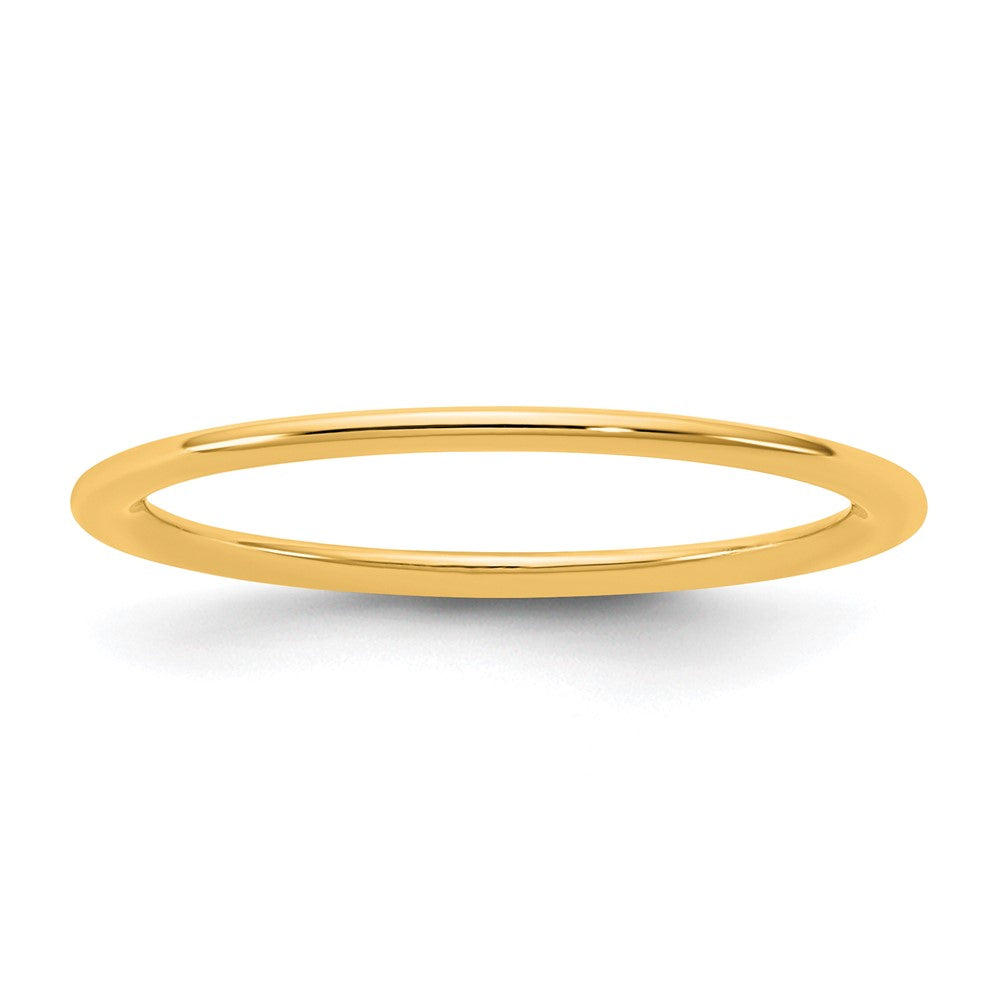 10K Gelbgold 10Ky 1 mm Standard-Komfort-Ehering, Größe 11